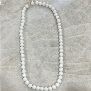 Elegant White Beaded Necklace